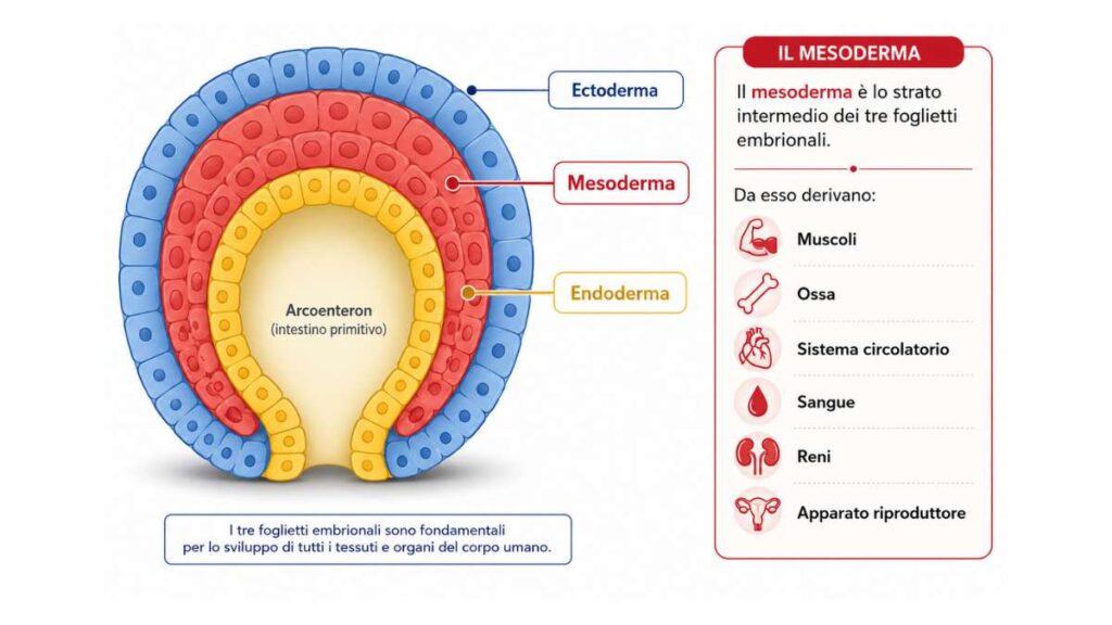 Mesoderma - funzioni, differenziazione e ruolo nella formazione della notocorda